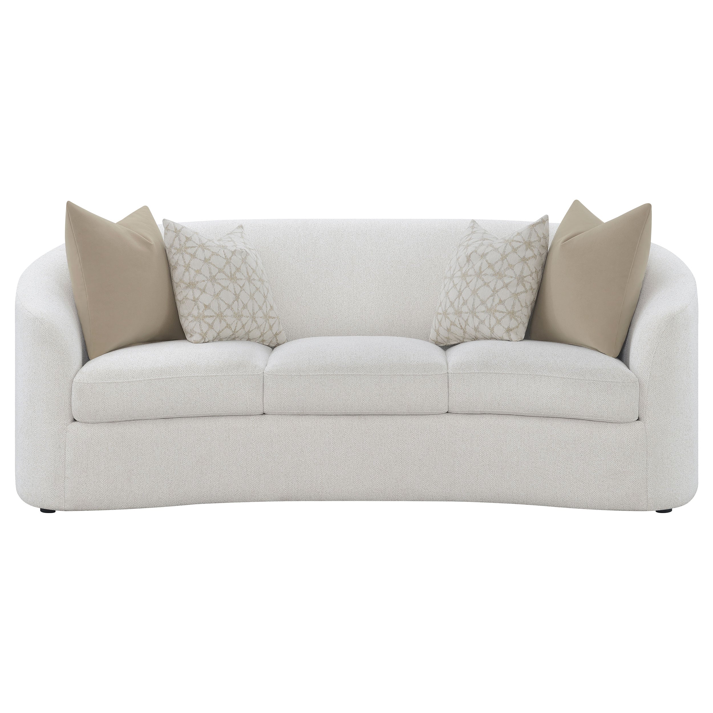 Rainn Boucle Upholstered Sloped Arm Sofa Latte-CoasterEssence