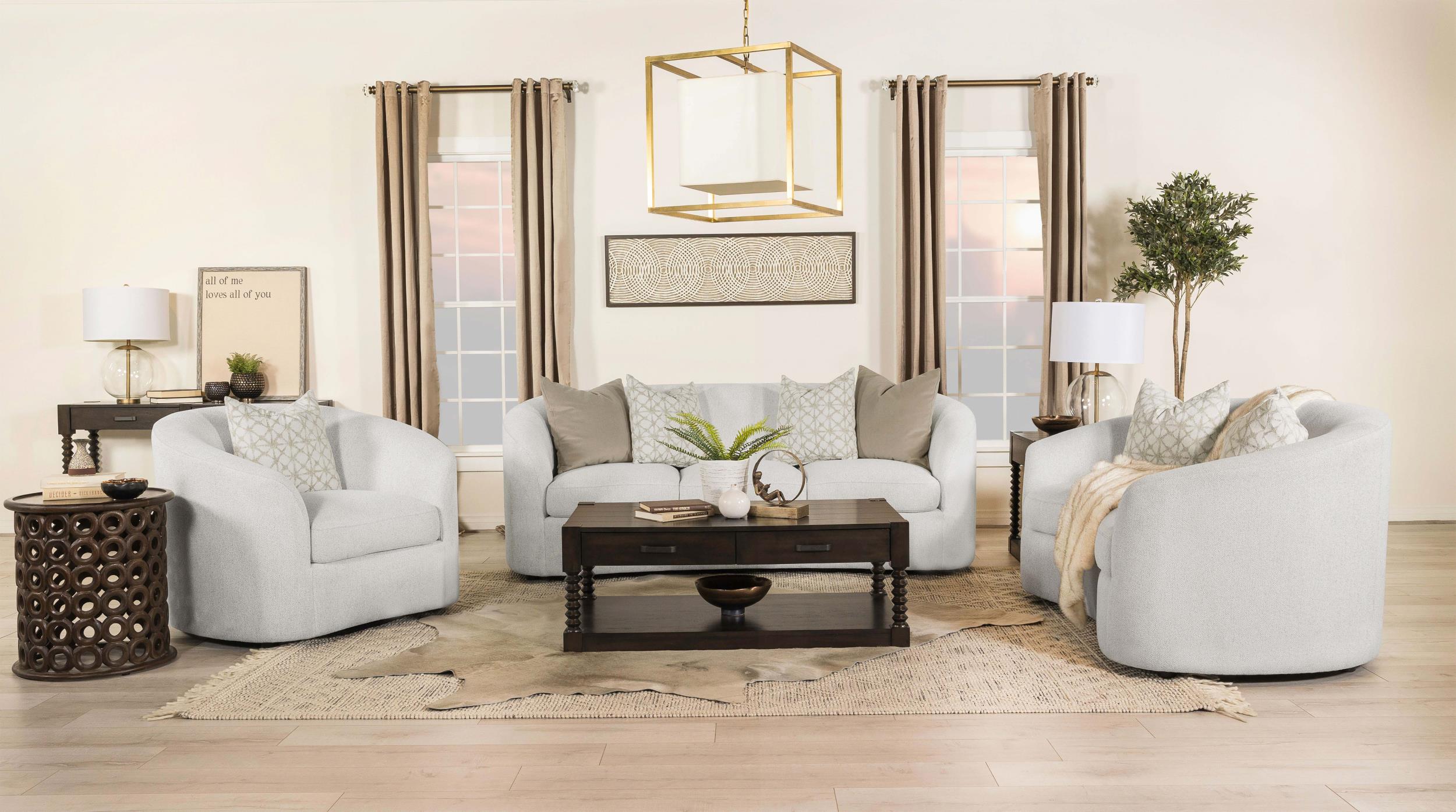 Rainn Boucle Upholstered Sloped Arm Sofa Latte-CoasterEssence