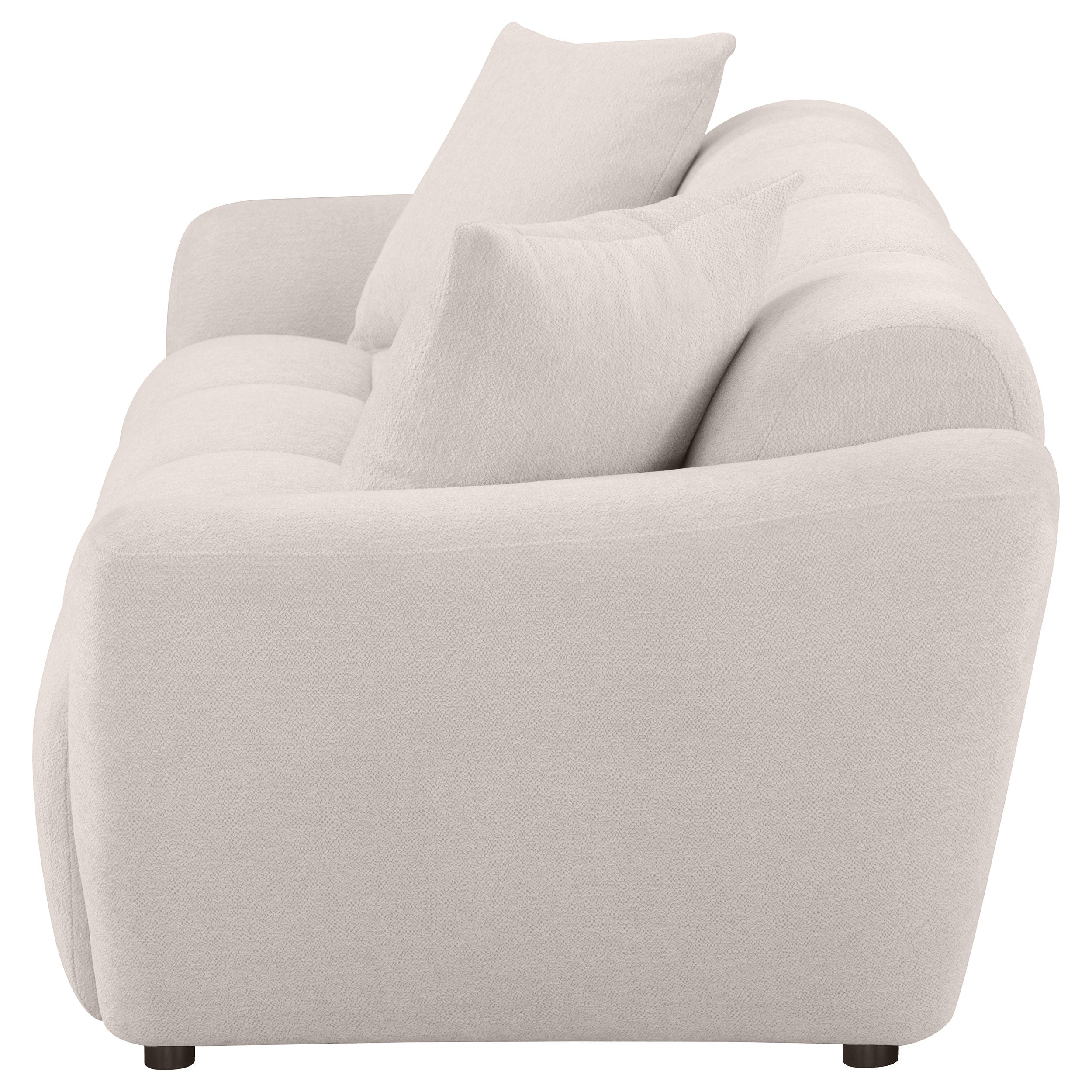 Destino Chenille Upholstered Splayed Arm Sofa Greige-