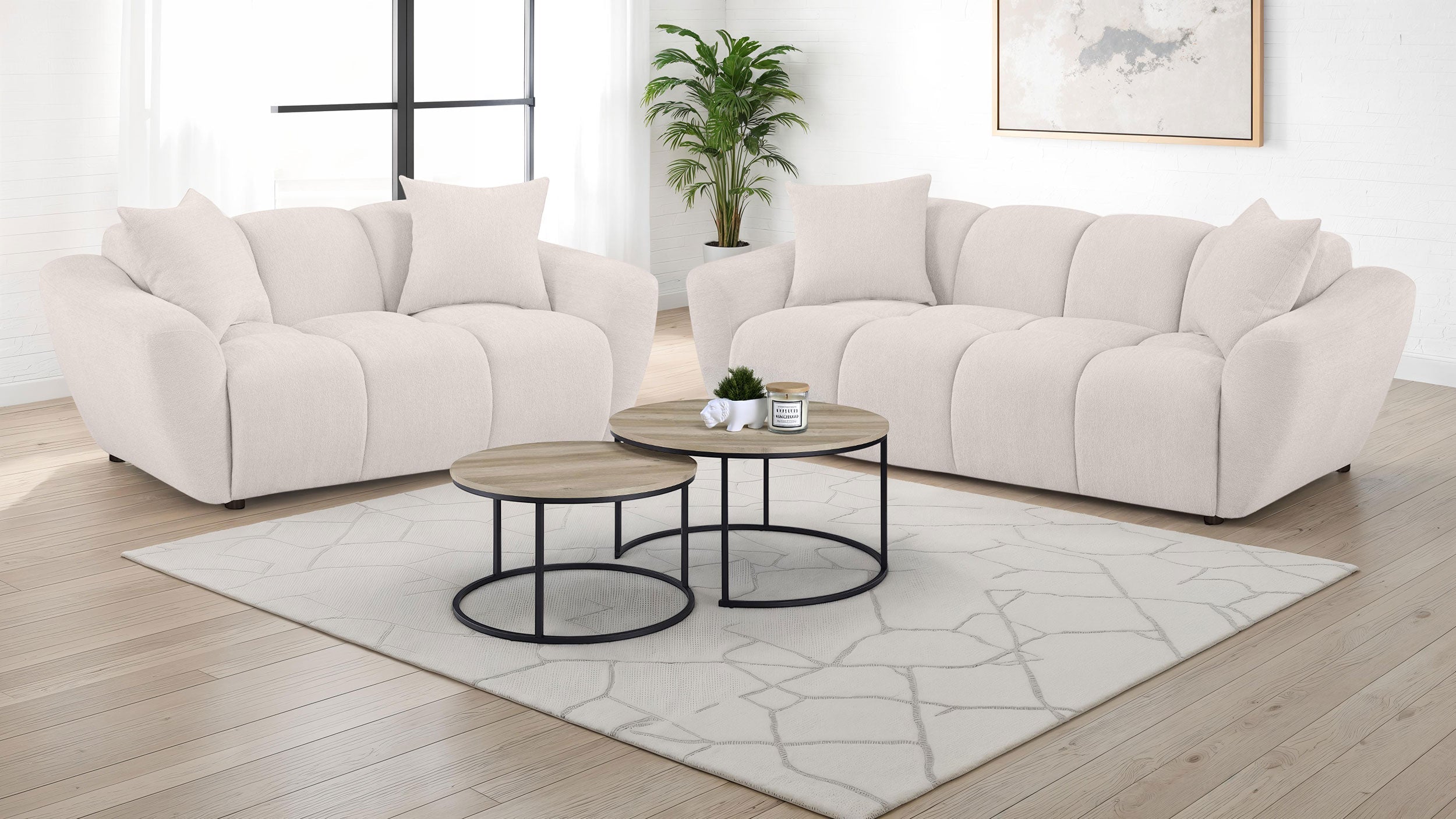 Destino Chenille Upholstered Splayed Arm Sofa Greige-