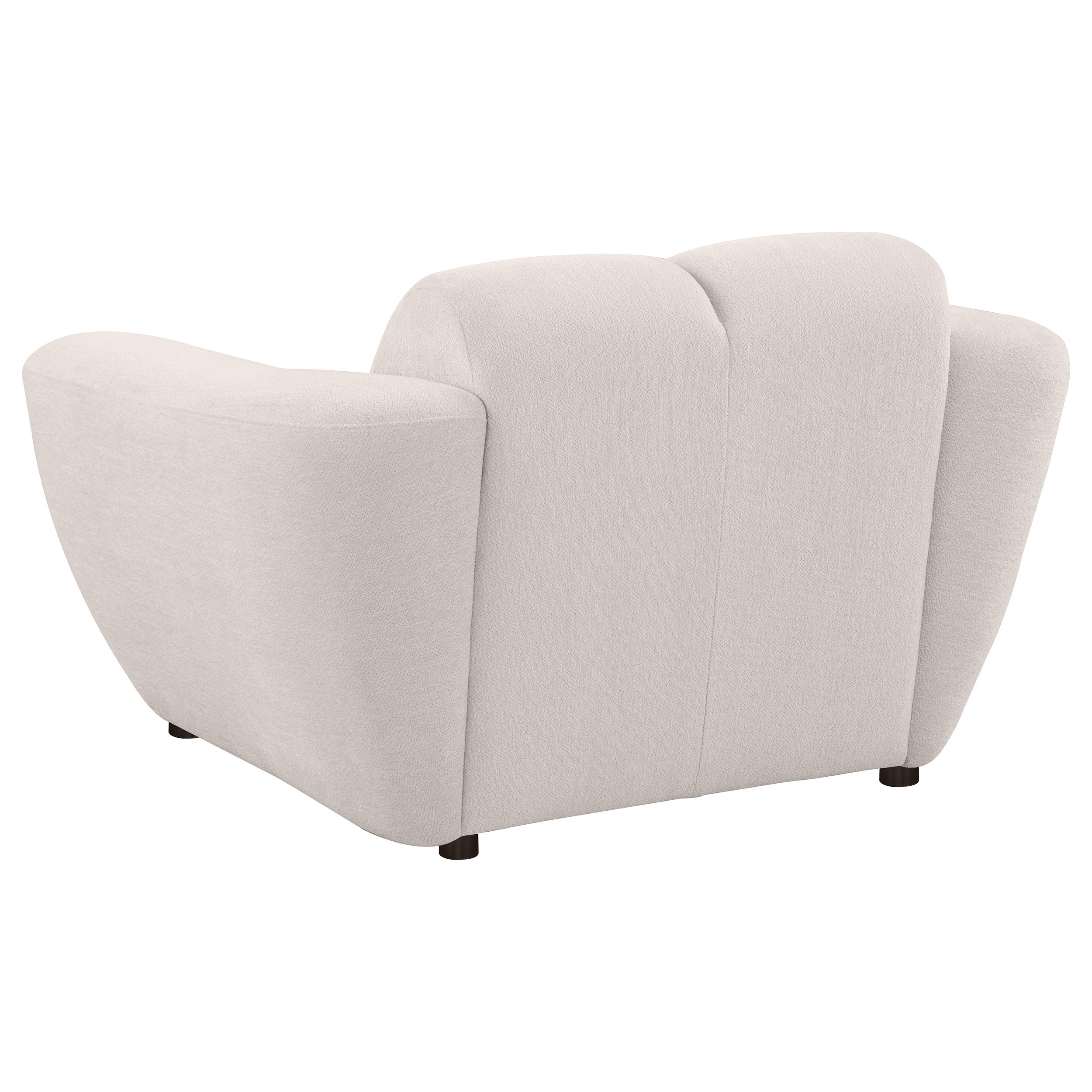 Destino Chenille Upholstered Splayed Arm Accent Chair Greige-