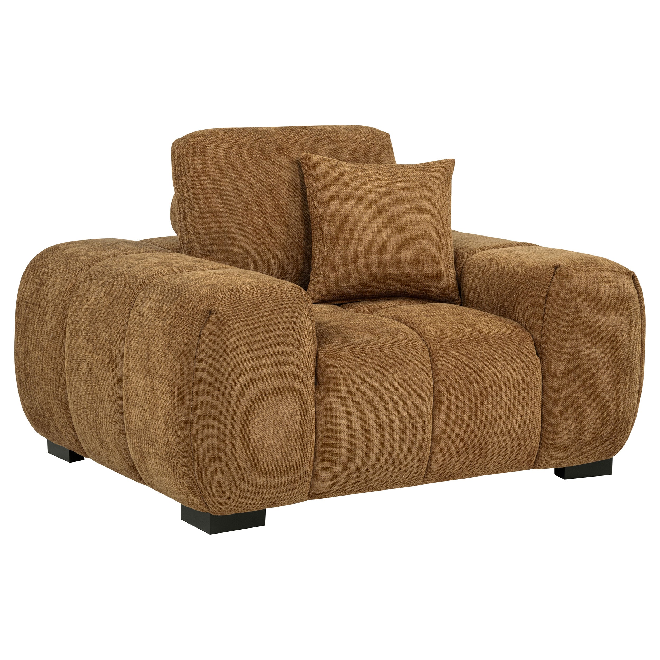 Octavia Upholstered Track Arm Accent Chair Amber-