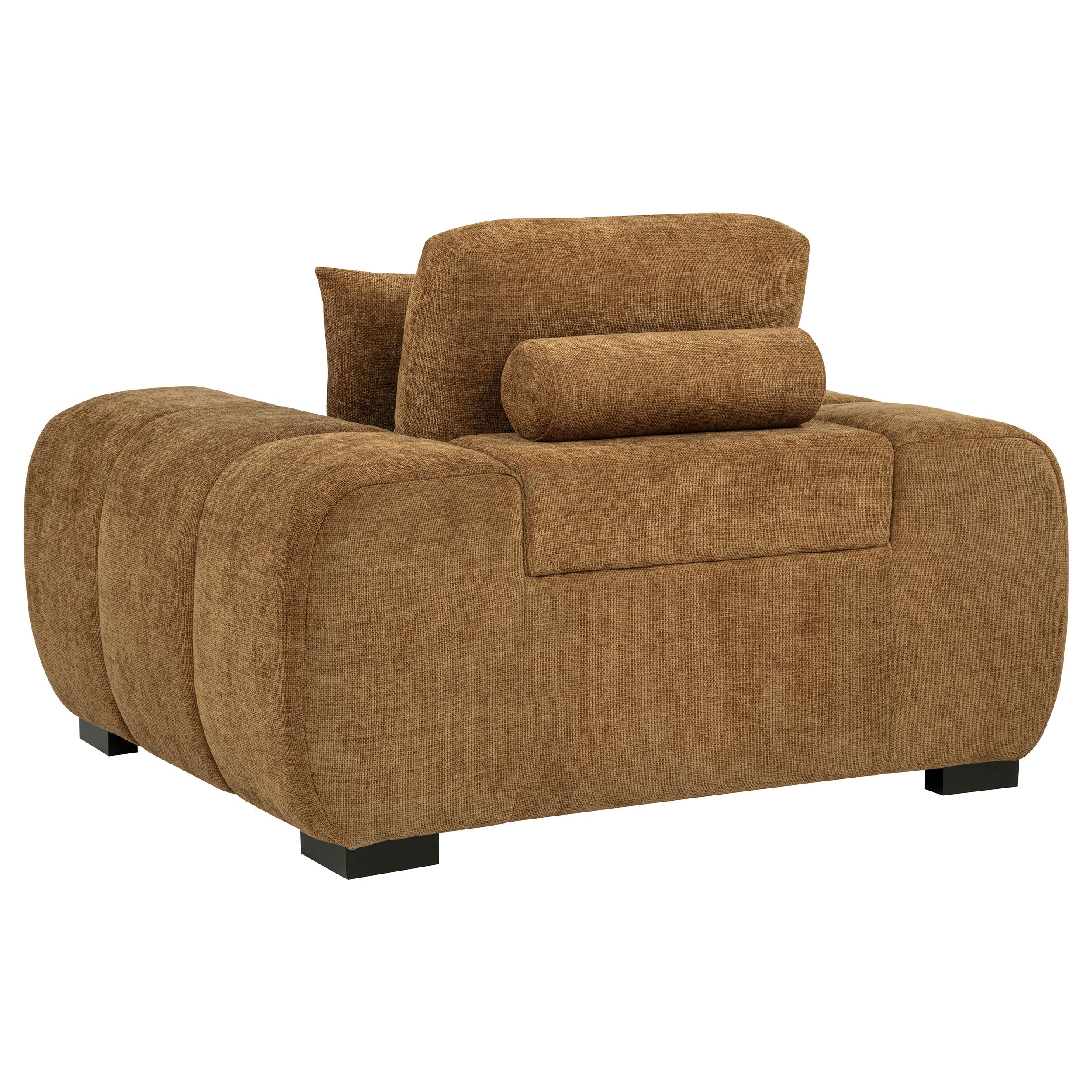 Octavia Upholstered Track Arm Accent Chair Amber-