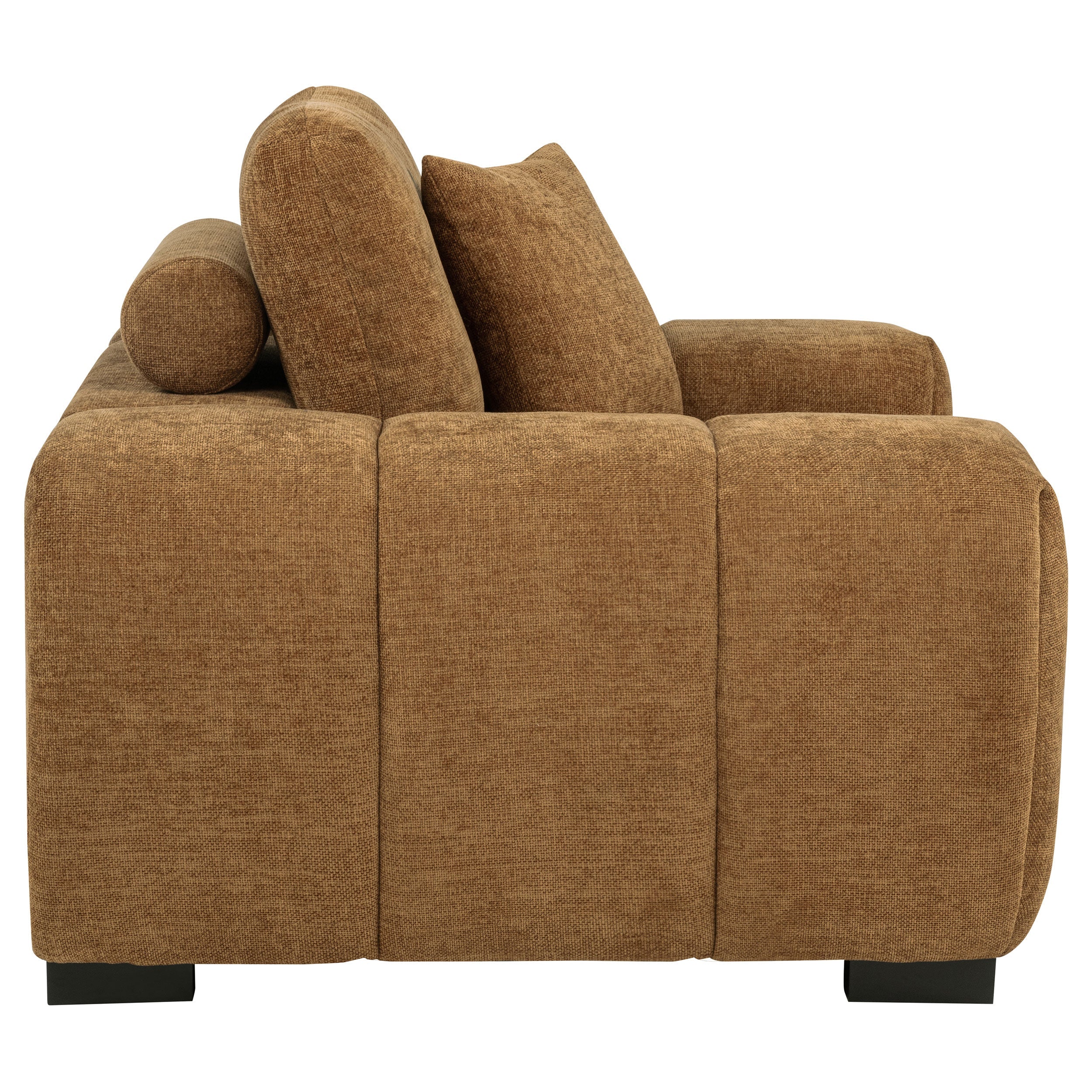 Octavia Upholstered Track Arm Accent Chair Amber-