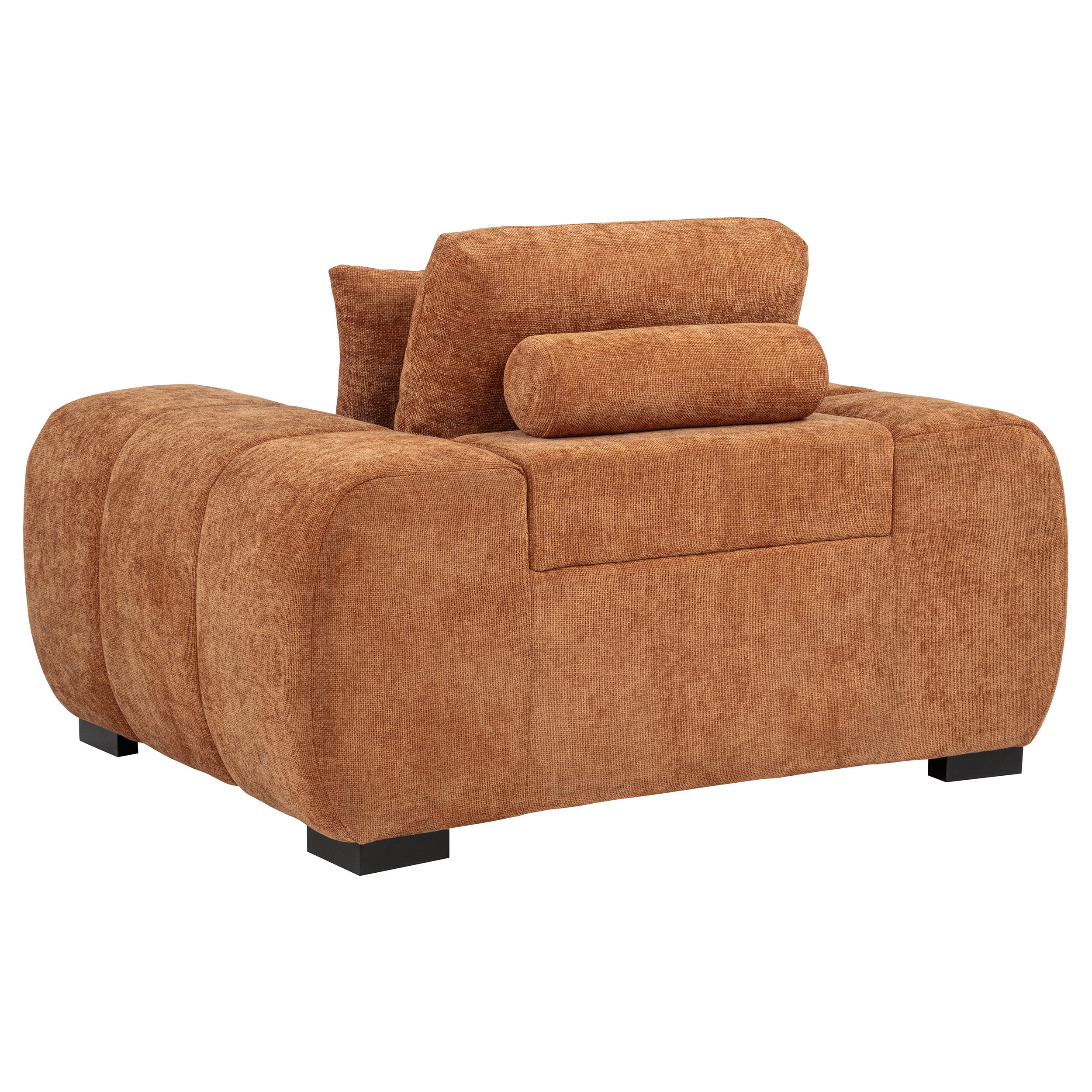 Octavia Upholstered Track Arm Accent Chair Orange-