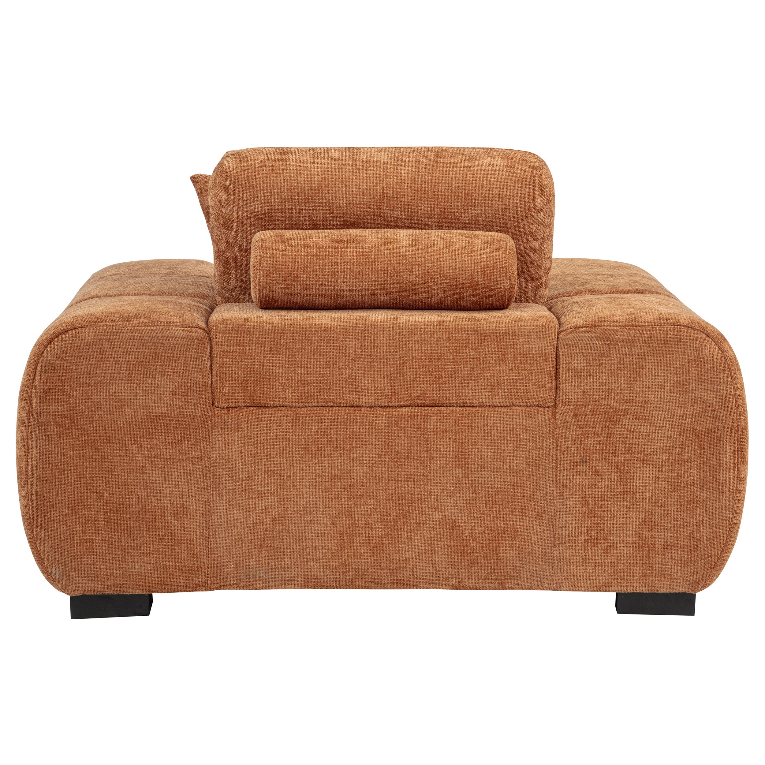 Octavia Upholstered Track Arm Accent Chair Orange-
