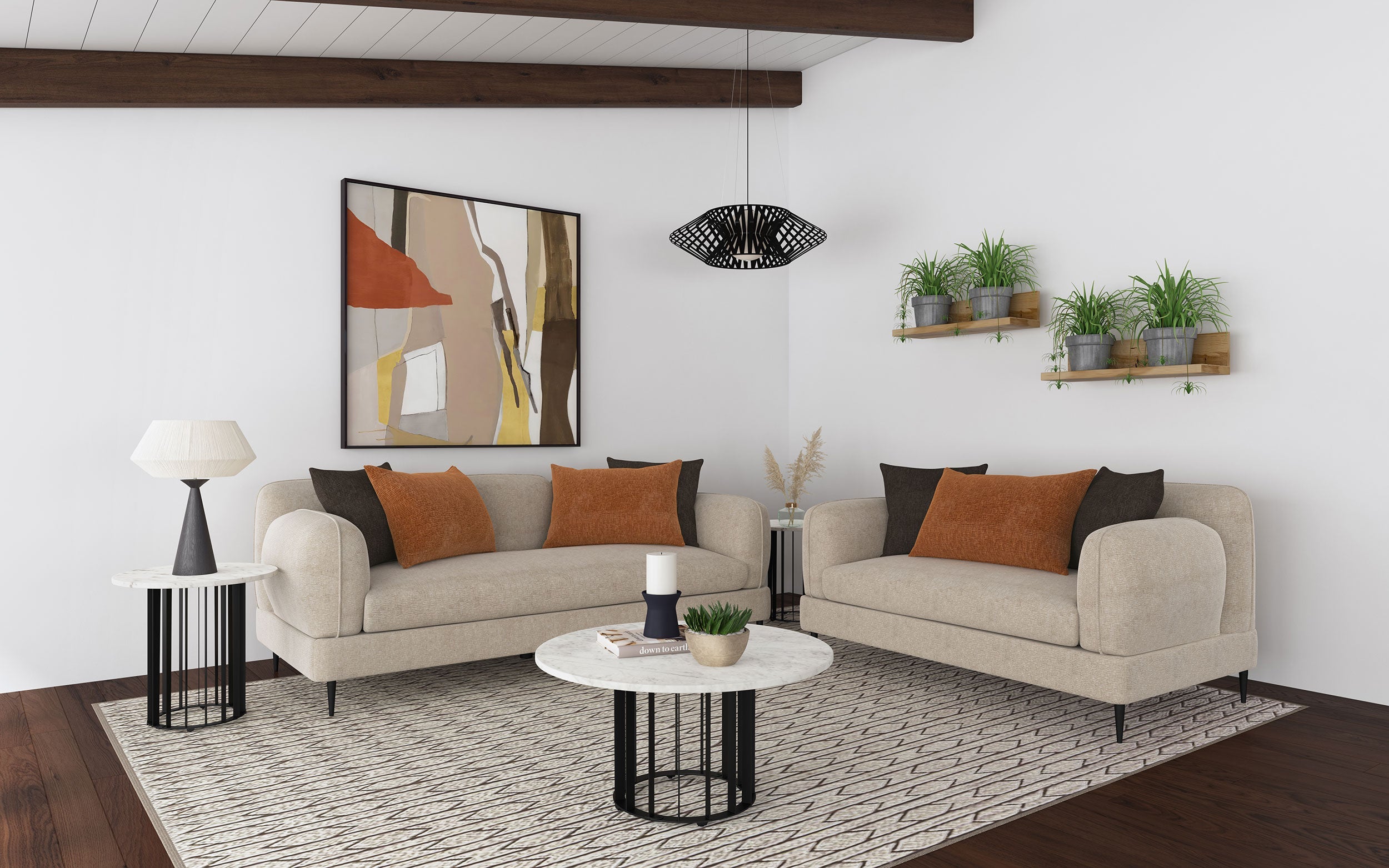 Jade Chenille Upholstered Sculpted Track Arm Sofa Latte-