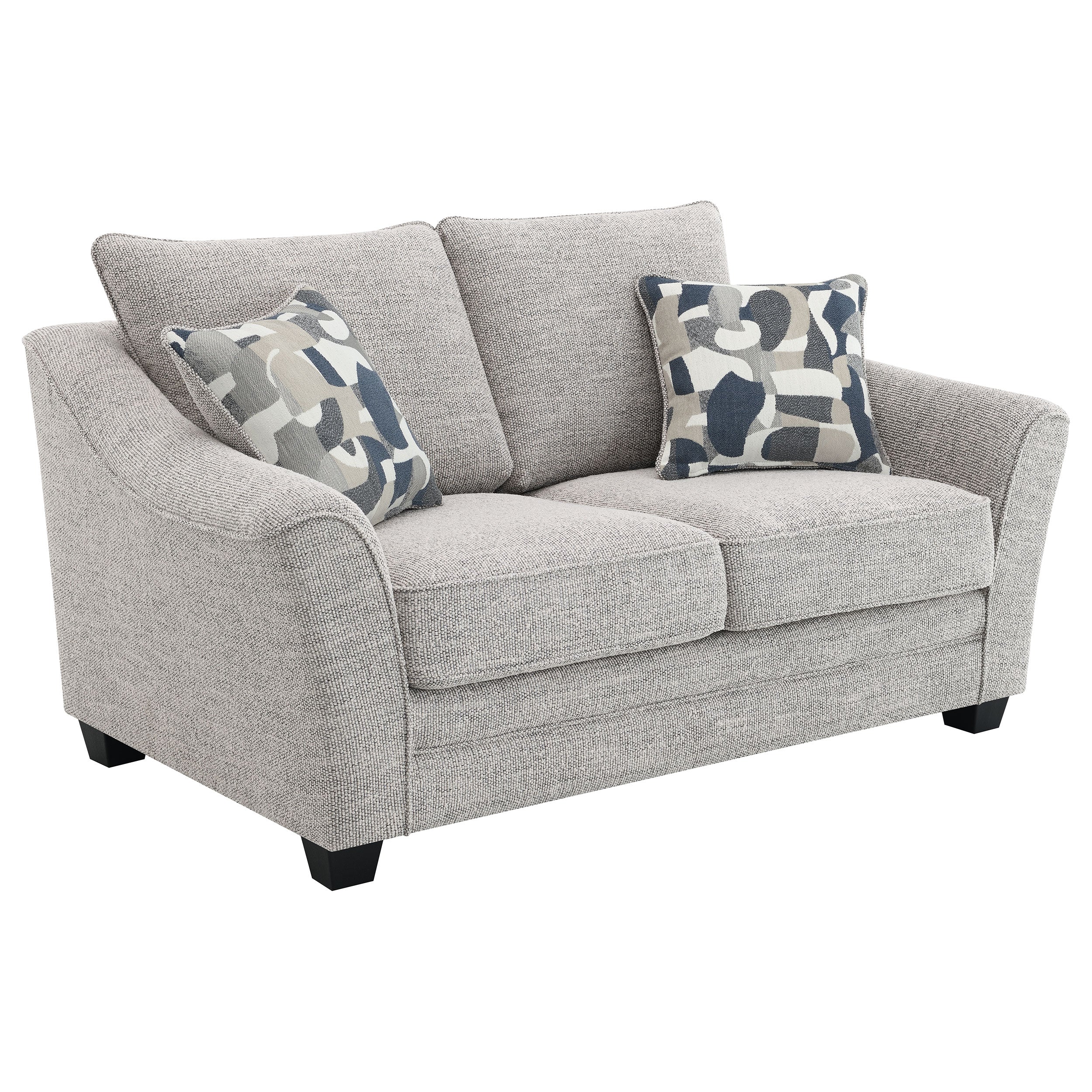 Tomkins Boucle Upholstered Loveseat Light Grey-