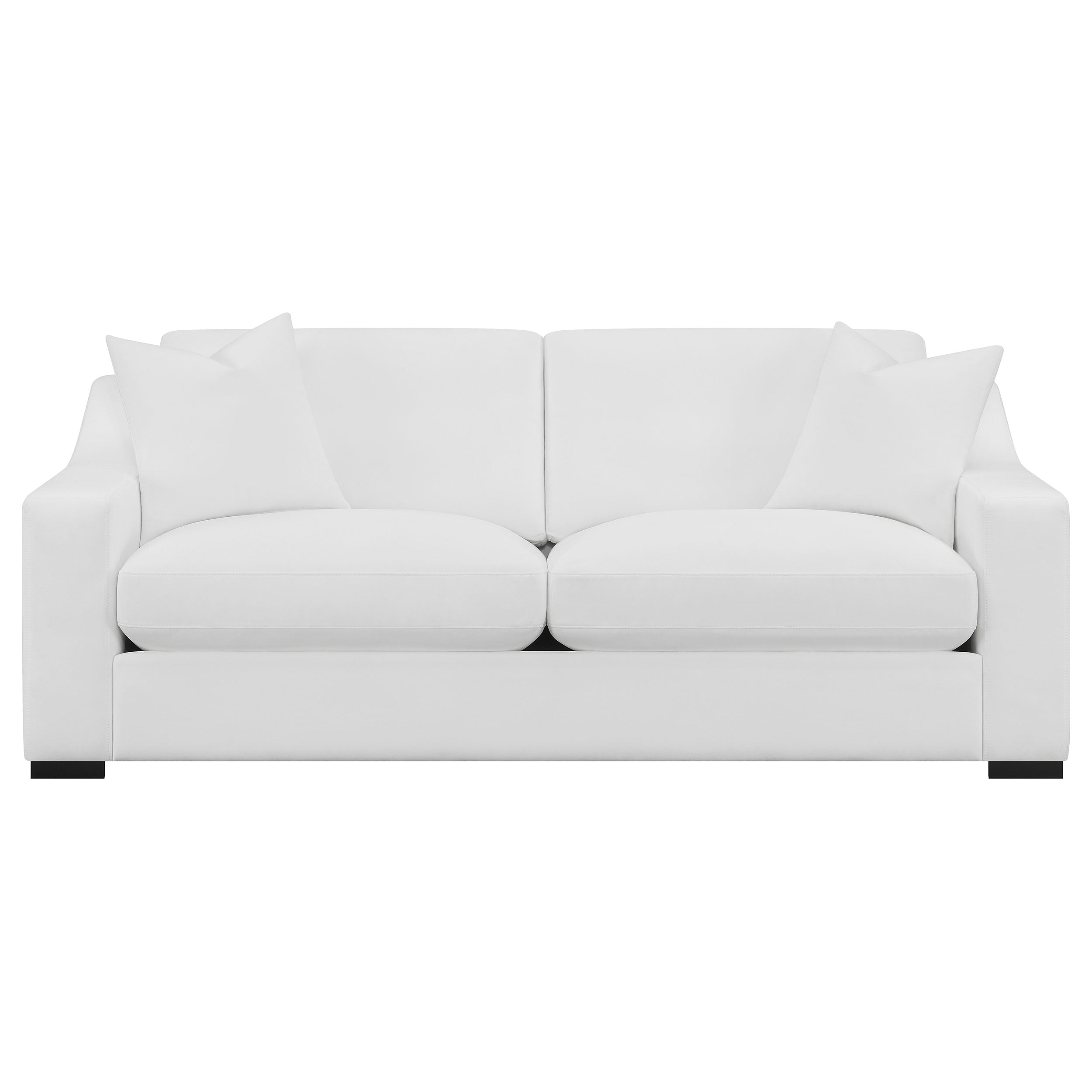 Ashlyn Upholstered Sloped Arm Sofa White-CoasterElevations