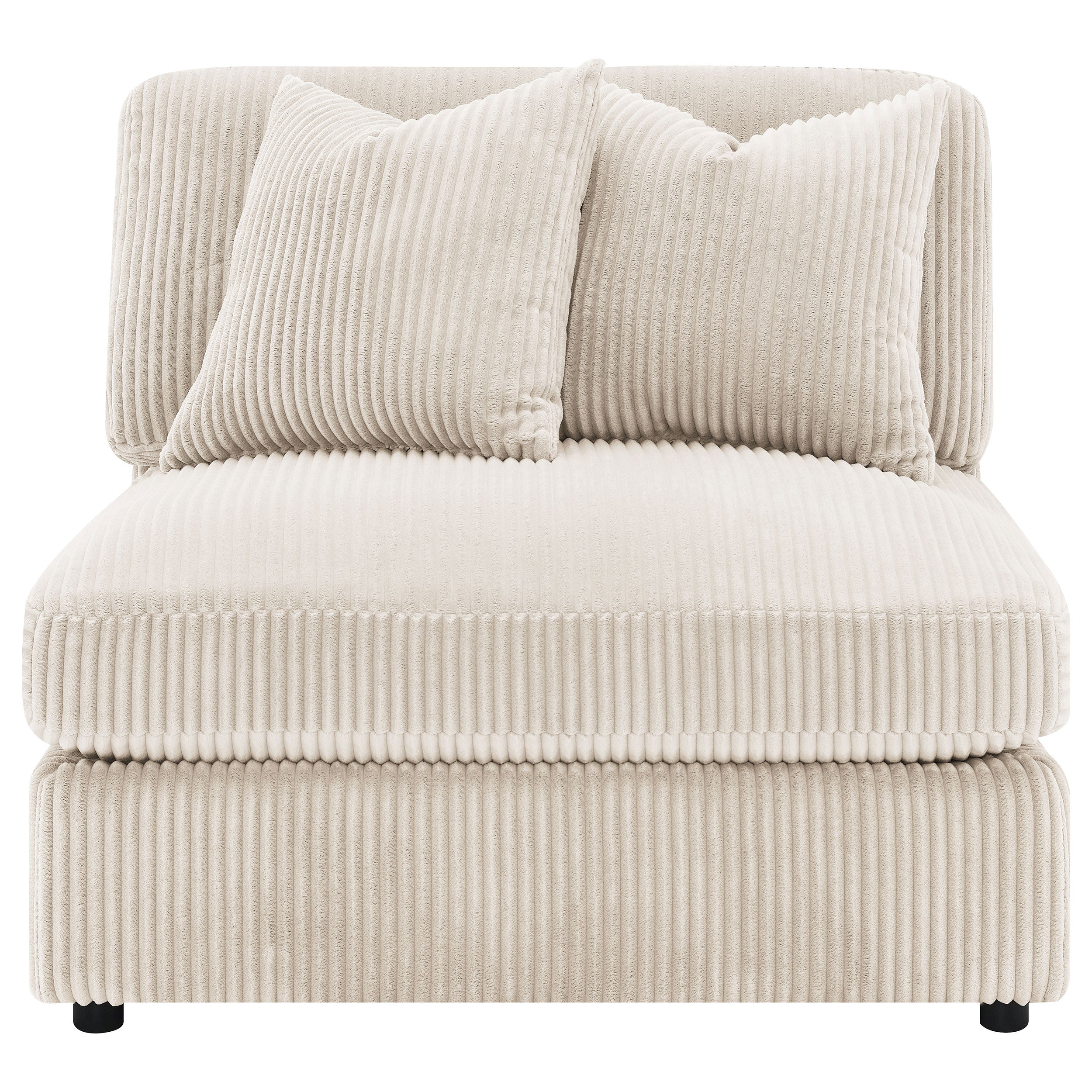 Blaine Upholstered Armless Chair Sand-