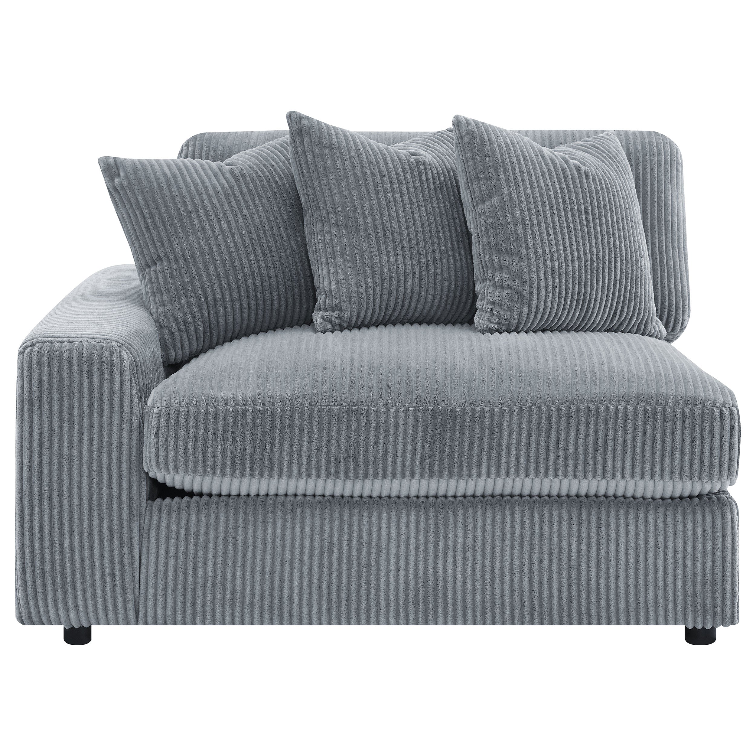 Blaine Upholstered Reversible Chaise Sectional Sofa Fog-
