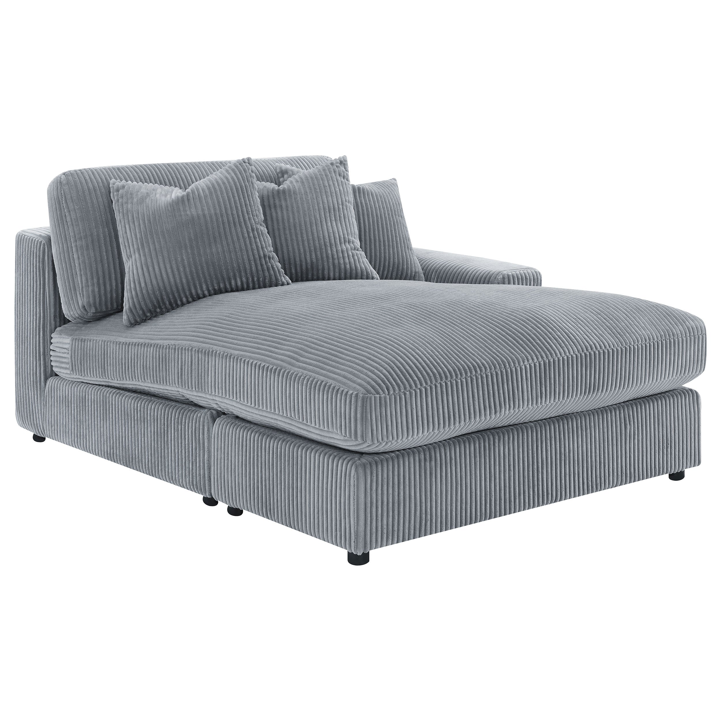 Blaine Upholstered Reversible Chaise Sectional Sofa Fog-