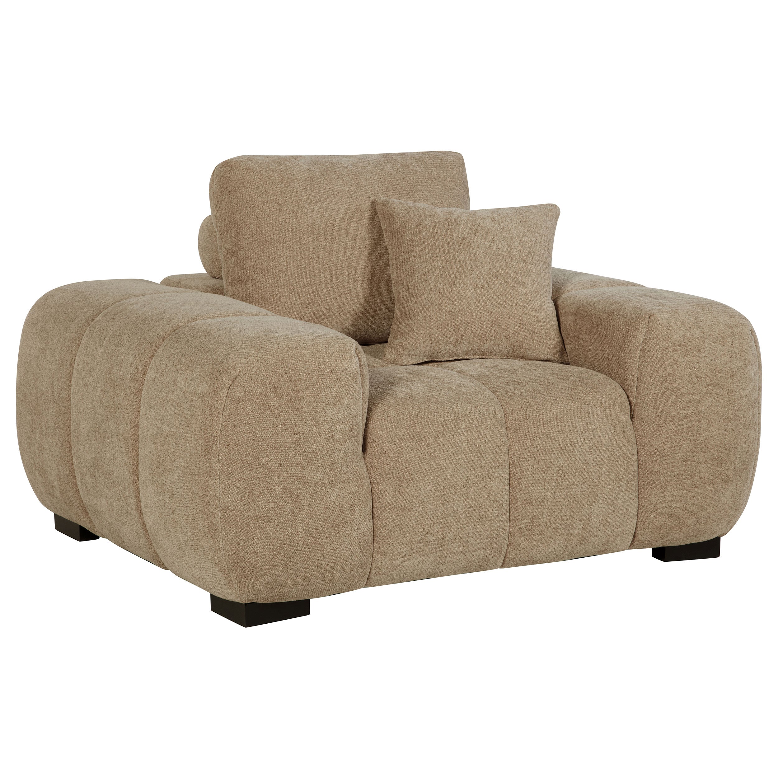 Octavia Upholstered Track Arm Accent Chair Camel-