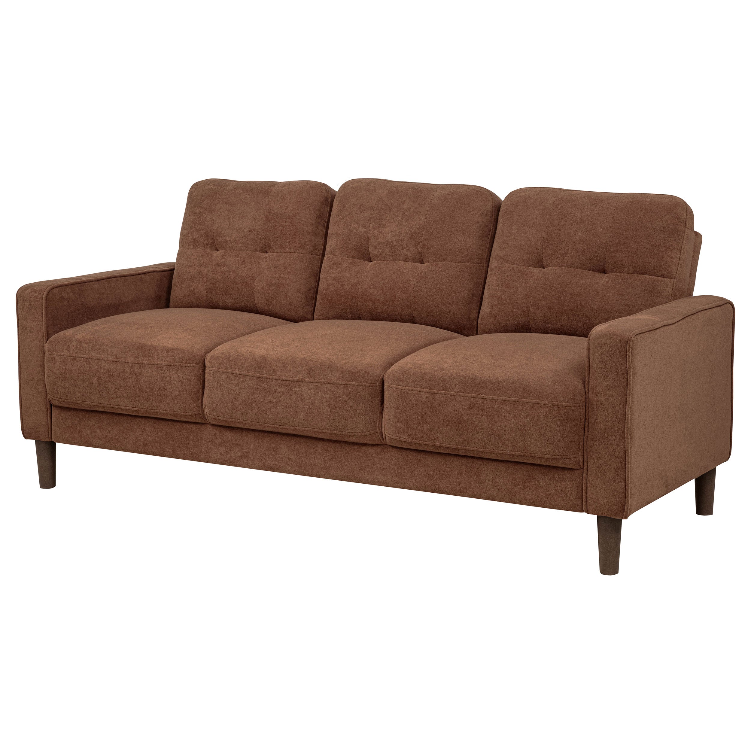 Bowen II Fabric Upholstered Track Arm Sofa Rust-