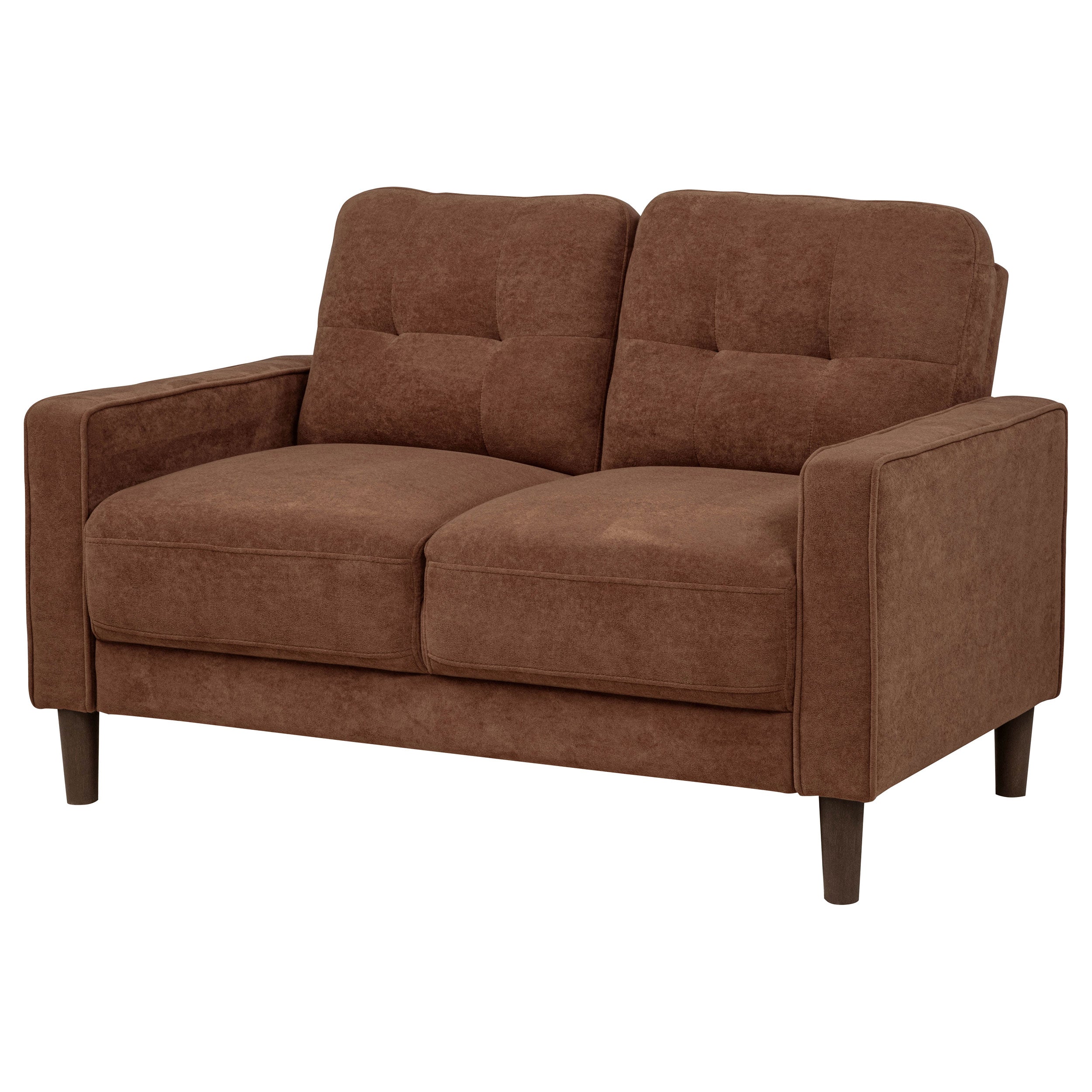 Bowen II Fabric Upholstered Track Arm Loveseat Rust-