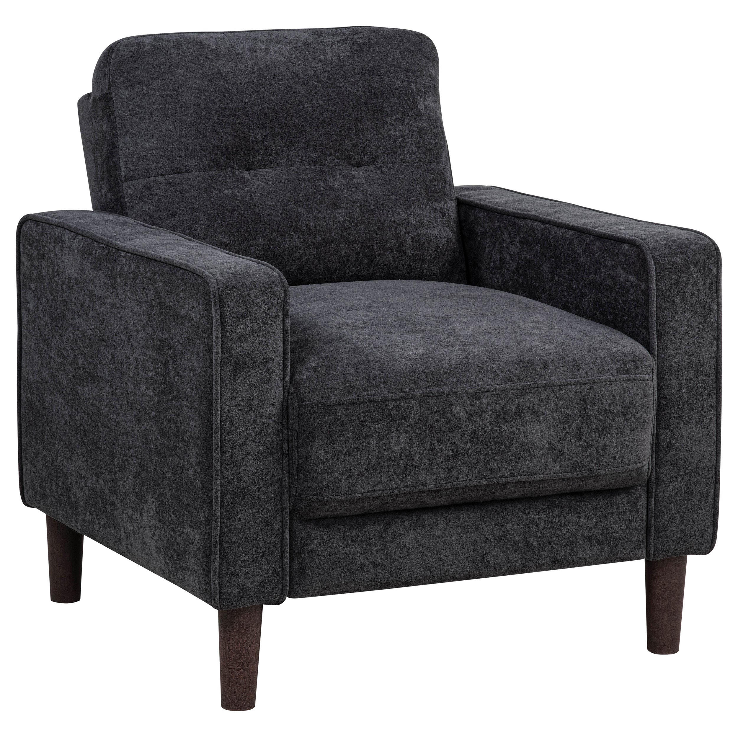 Bowen II Fabric Upholstered Track Arm Chair Steel Grey-