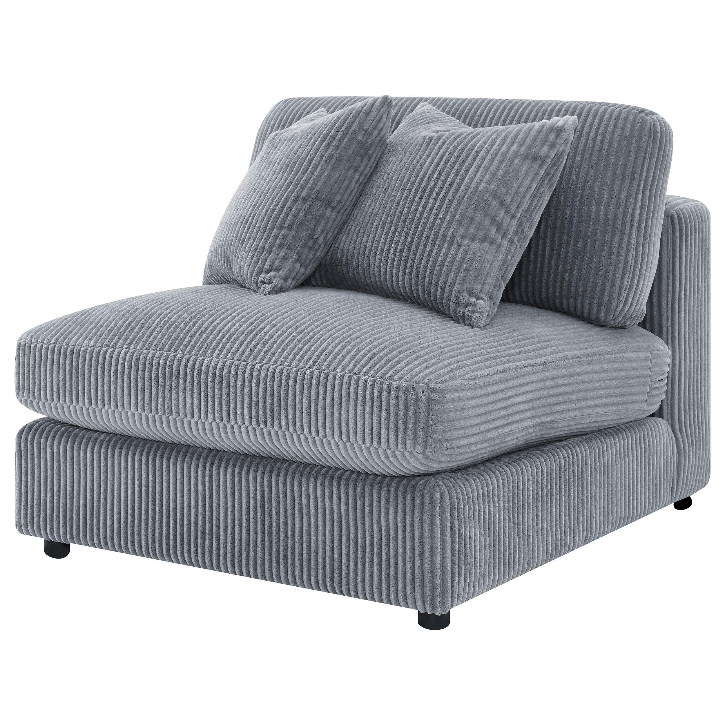Blaine Upholstered Armless Chair Fog-
