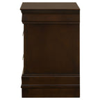 Demetra Cappuccino 2-Drawer Nightstand with Bail Handle