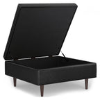 Shay Mid Century Large Square Coffee Table Storage Ottoman