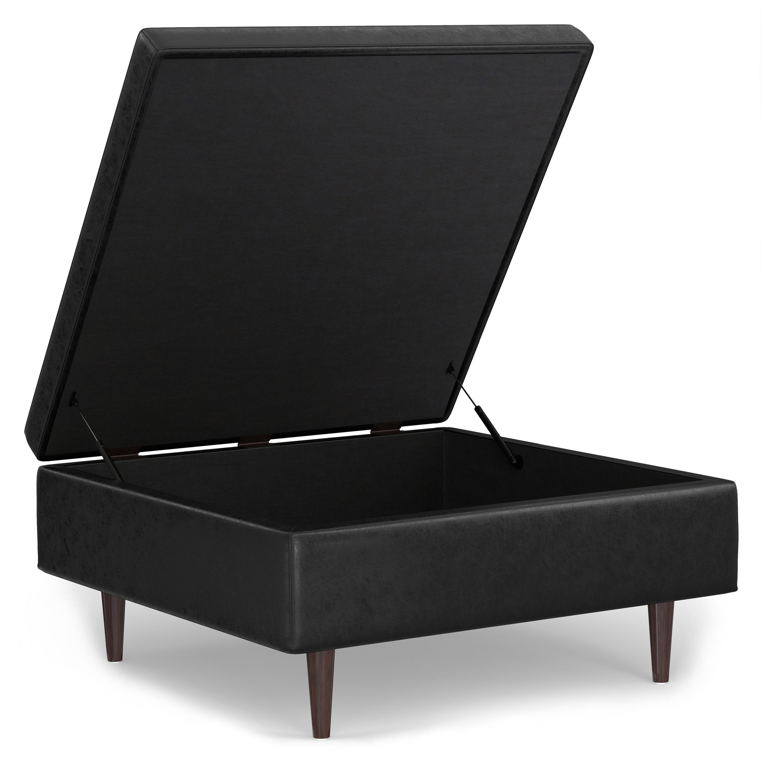 Shay Mid Century Large Square Coffee Table Storage Ottoman