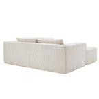 107" Compressed Sectional Sofas (Beige)
