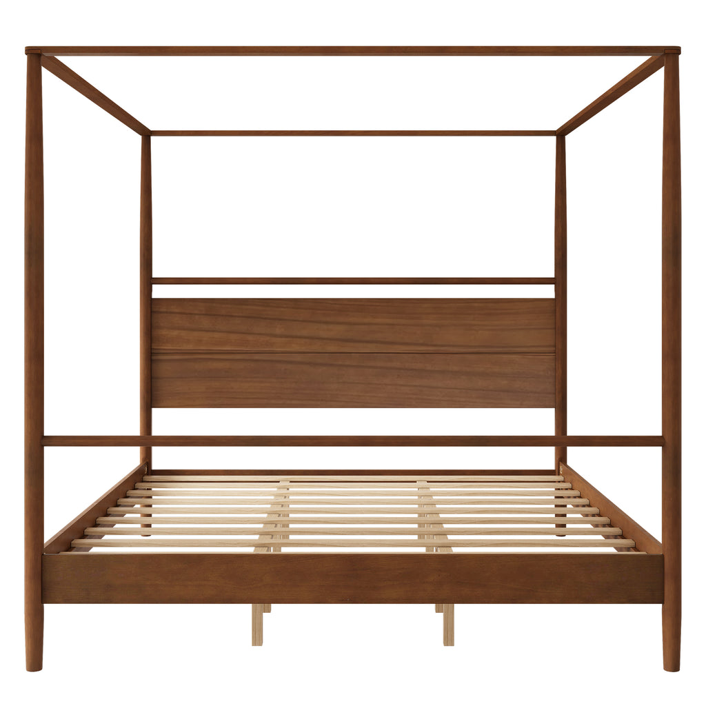 Solid Wood Canopy Bed Frame – King Size