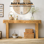 63" Solid Wood Console Table