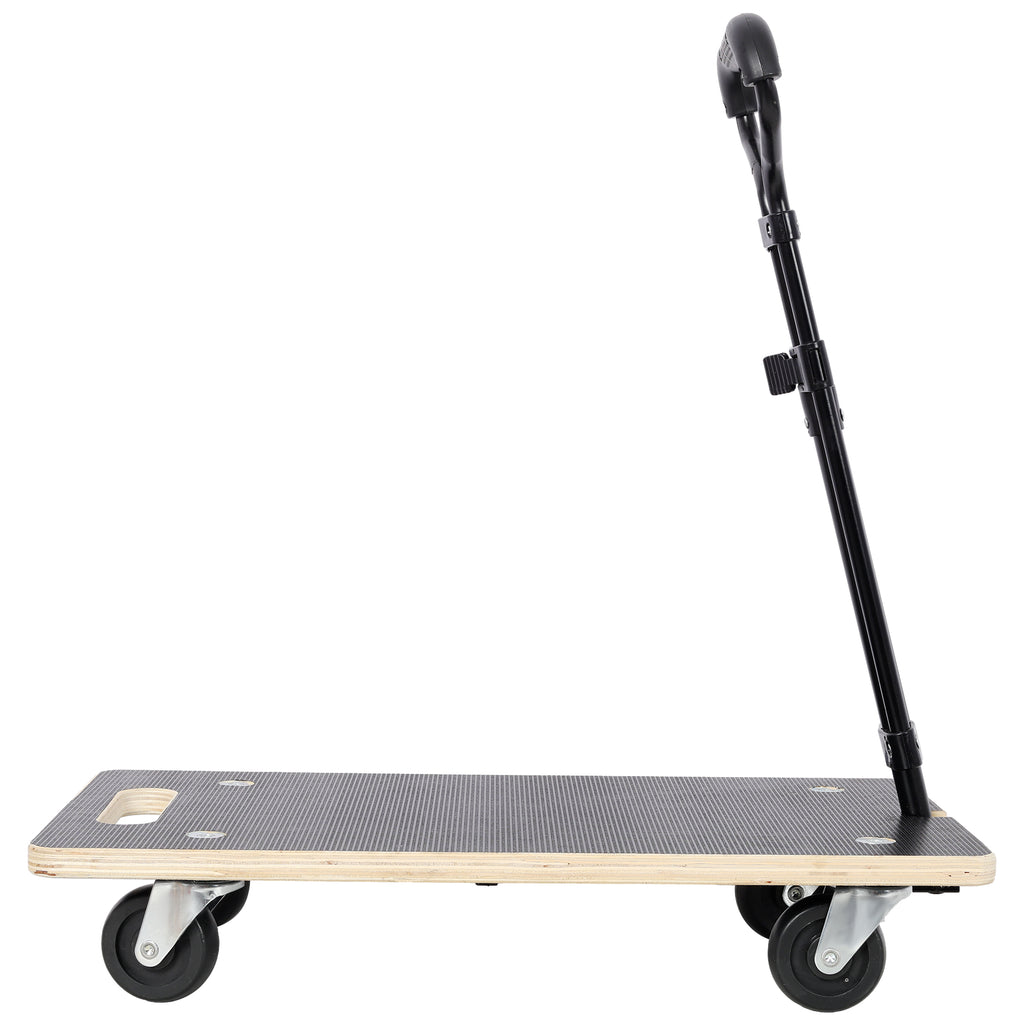 Heavy Duty Wooden Rectangle Moving Dolly with Ergonomic Handle