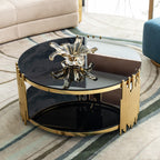 Modern Coffee Table - Double-Layer Tempered