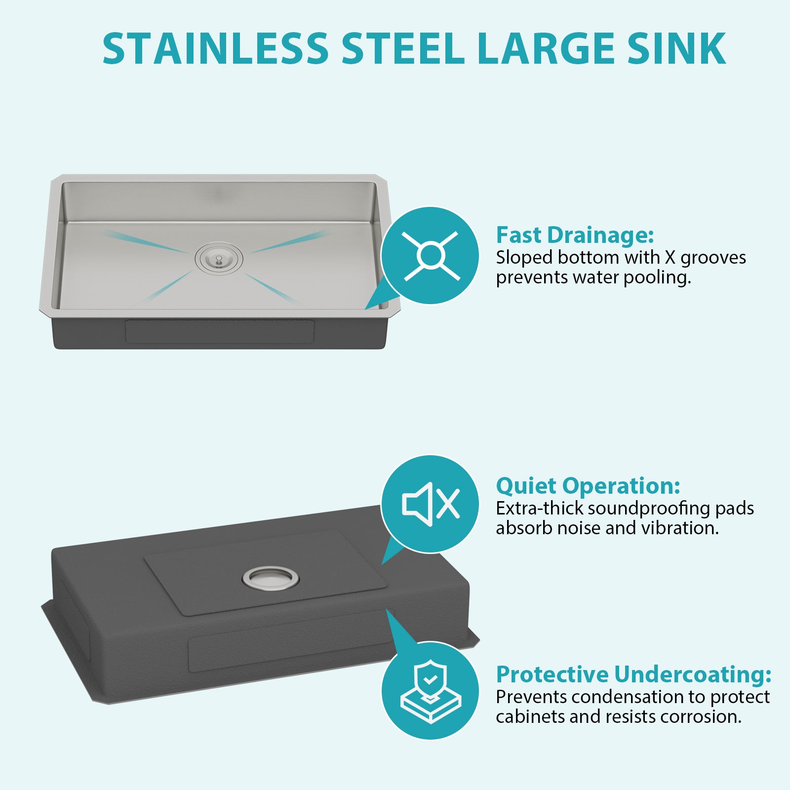27 Inch ADA-Compliant Undermount Kitchen Sink
