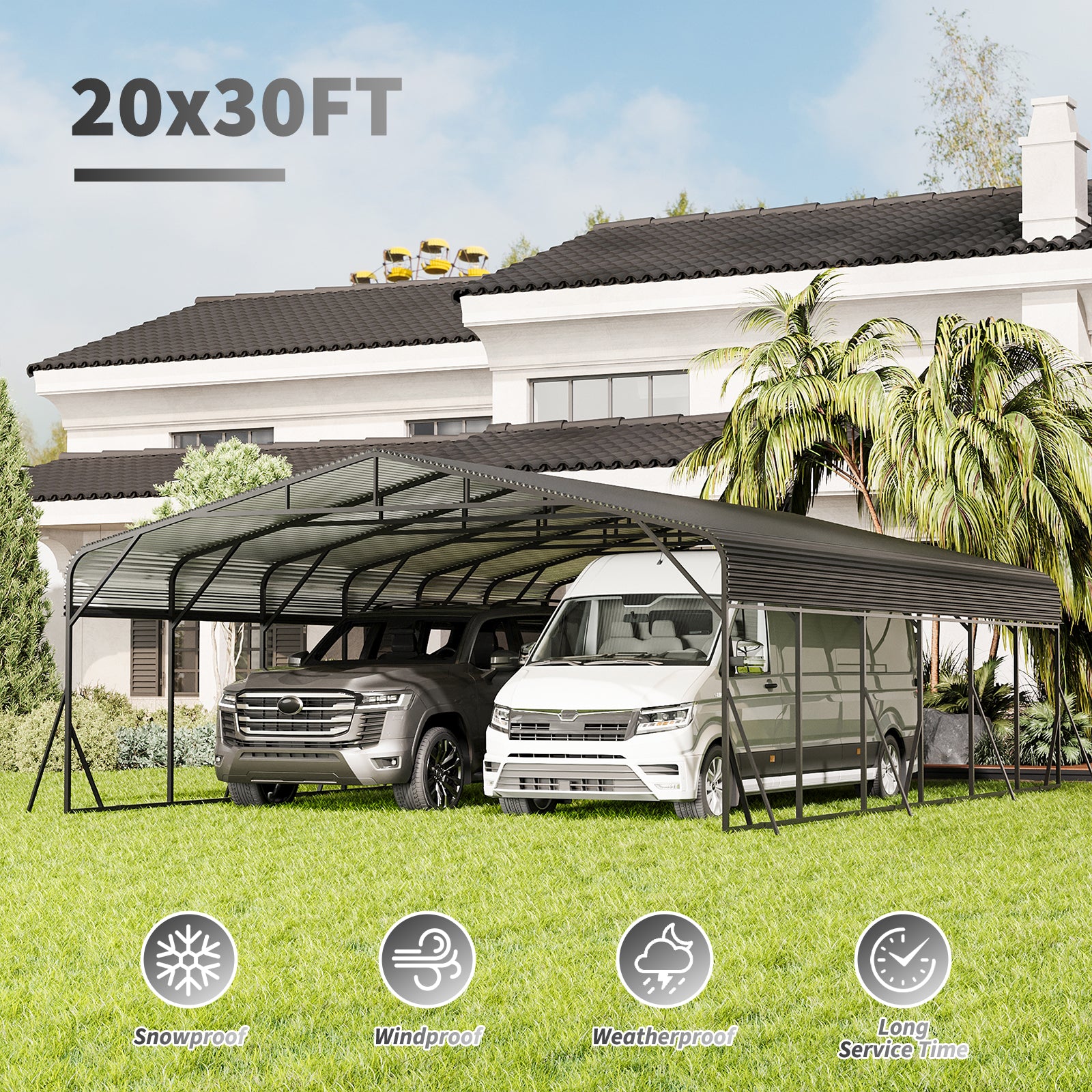 Heavy Duty 20'X30' Carport Canopy