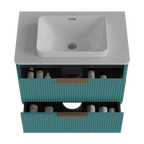 Elena Striped Aquamarine Bathroom Vanity Without Sink