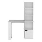 Iowa Computer Desk with 1-Cabinet and 4-Tier Bookcase