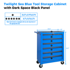 Rolling Metal Tool Chest with 6 Drawers - Blue