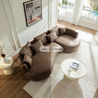 128.74 Inch Modern Sectional Curved Sofa