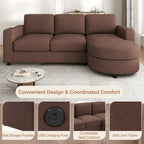 Modern Sectional Sofa with Curved Chaise Lounge