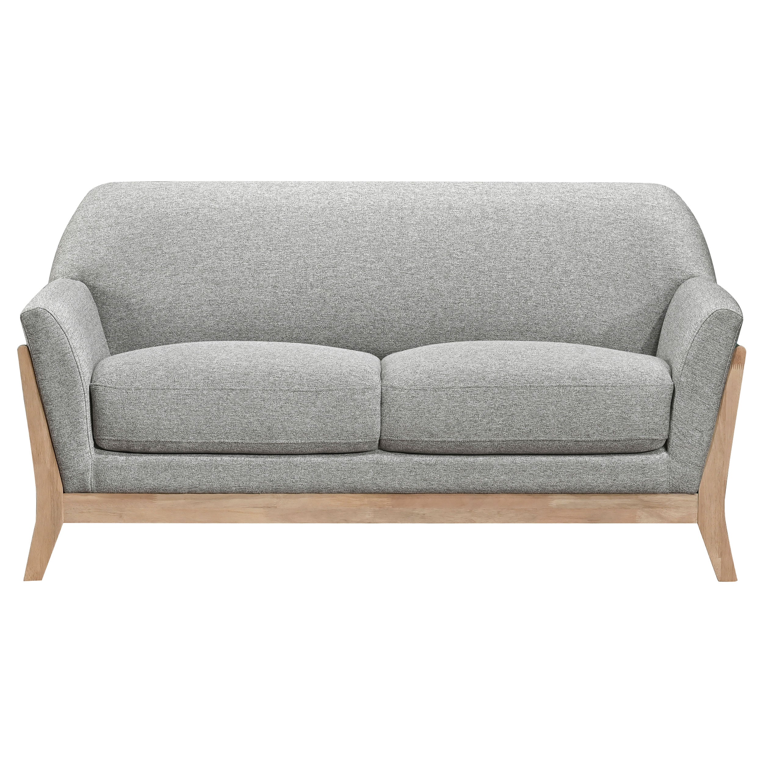 Vaughn Fabric Upholstered Flared Arm Loveseat Grey-