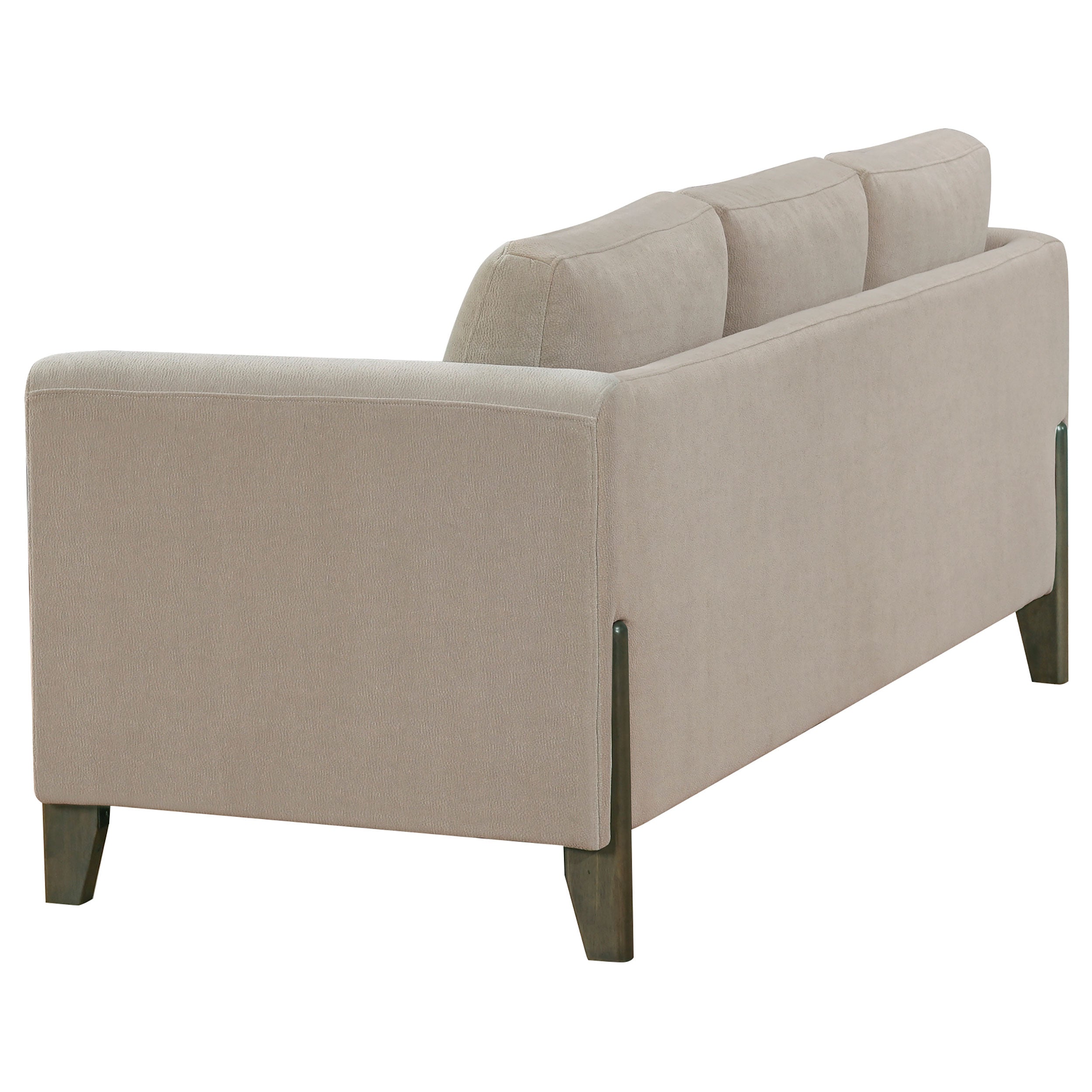 Islington Fabric Upholstered Panel Arm Sofa Taupe-