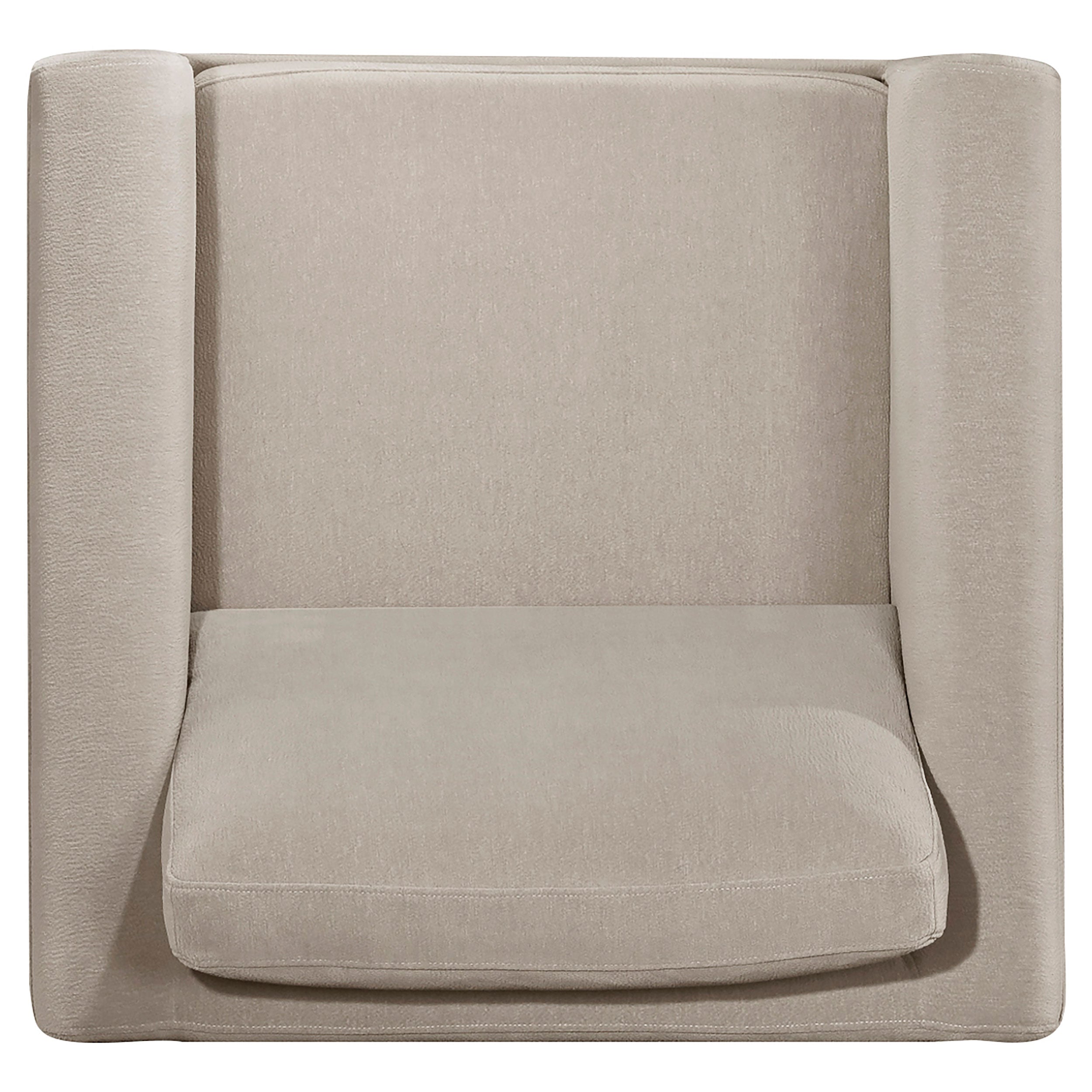 Islington Fabric Upholstered Panel Arm Accent Chair Taupe-