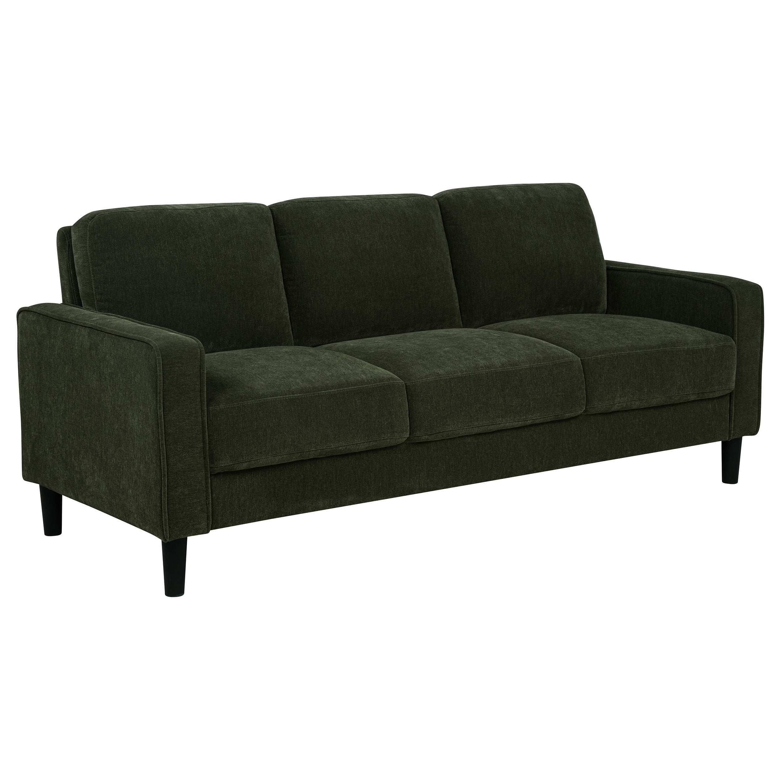Ruth 77-inch Fabric Upholstered Track Arm Sofa Matcha Green-