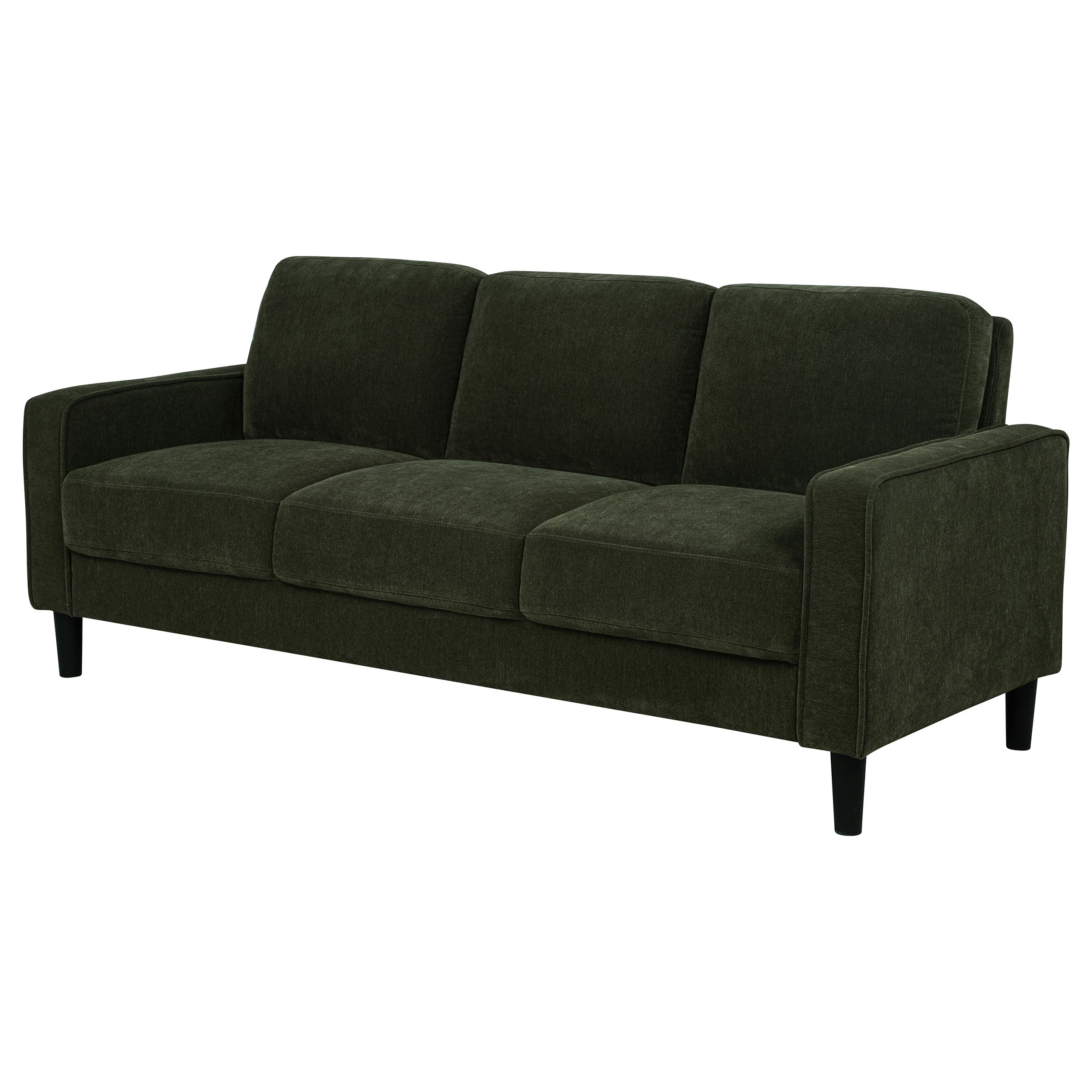 Ruth 77-inch Fabric Upholstered Track Arm Sofa Matcha Green-