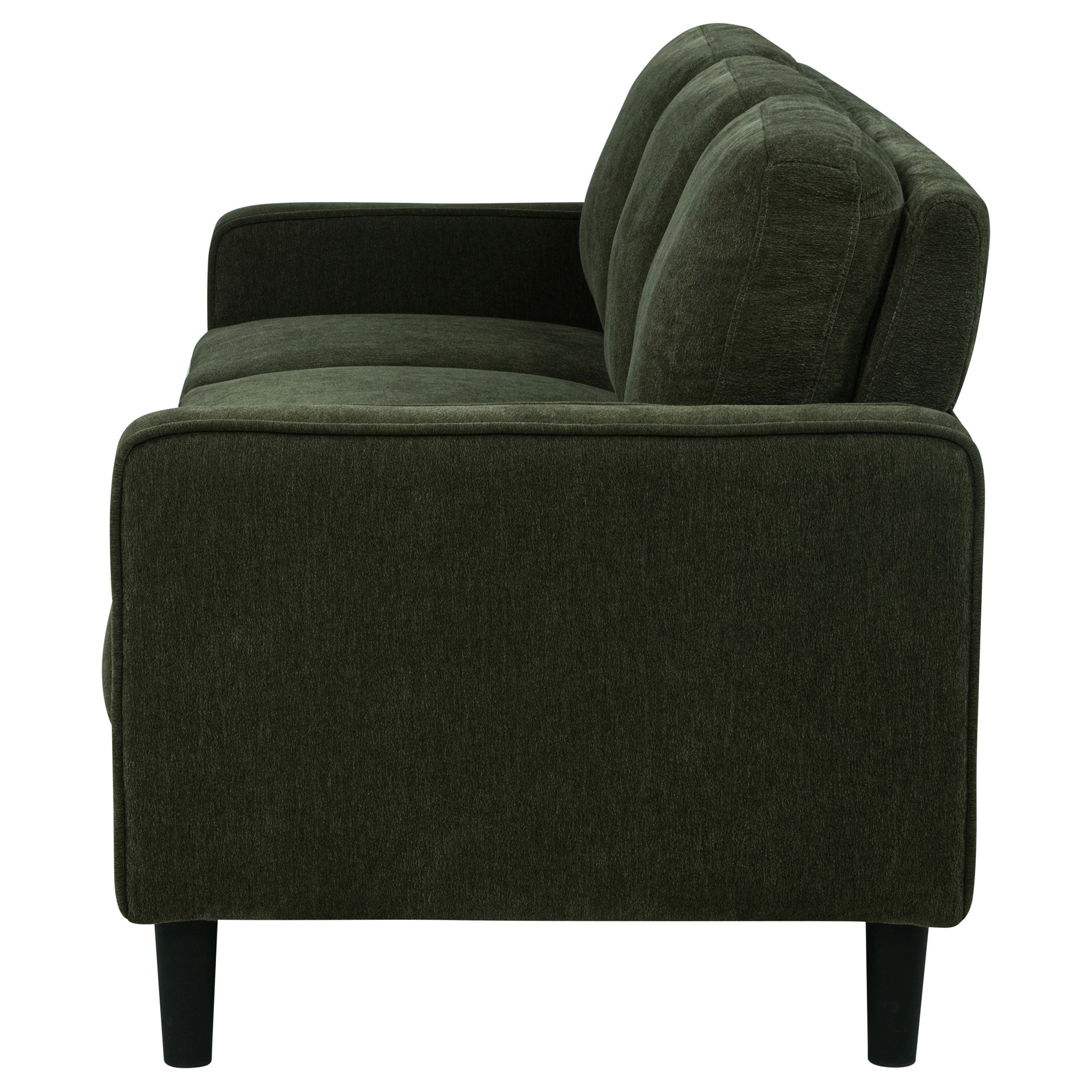 Ruth 77-inch Fabric Upholstered Track Arm Sofa Matcha Green-