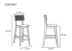 Versailles Cane Back Wood Counter Stool