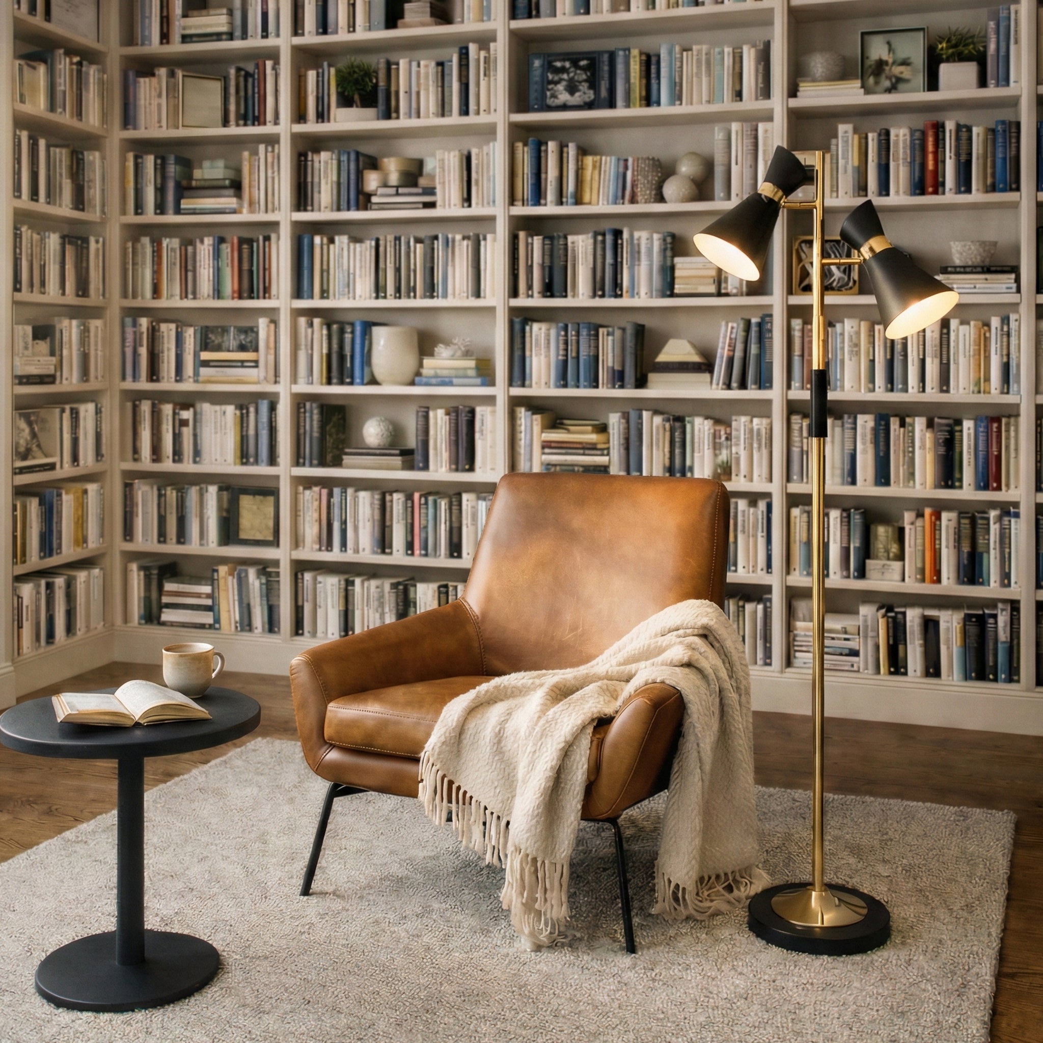 Axis Brassed Gold Floor Lamp