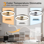 19.7'' LED Ceiling Fan Light with Remote & App Control
