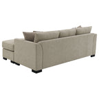 Pacheco Camel Upholstered Sleeper Sectional Chaise Sofa