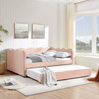 Full Size Cozy Gingham Daybed with Twin Size Trundle
