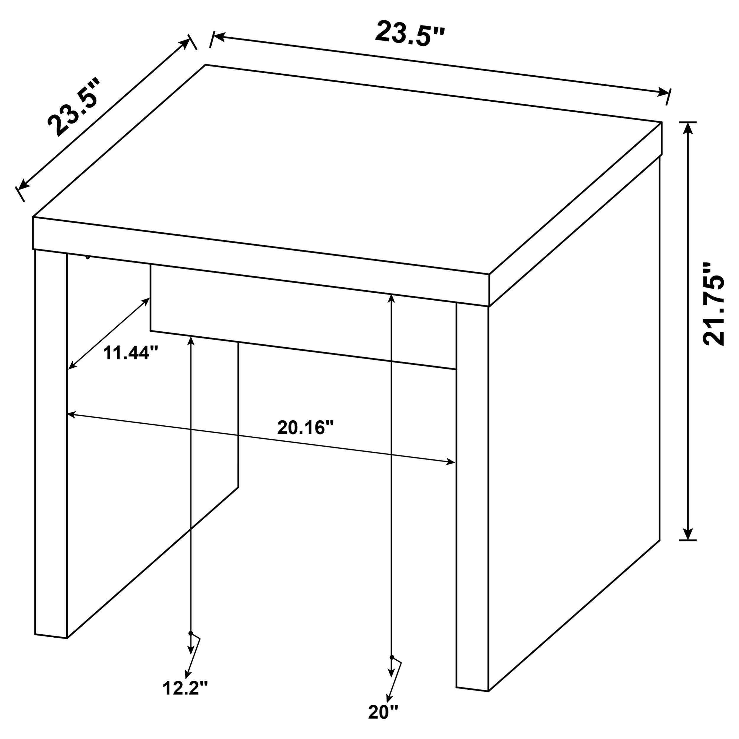 Brianna Mango Square Engineered Wood End Table
