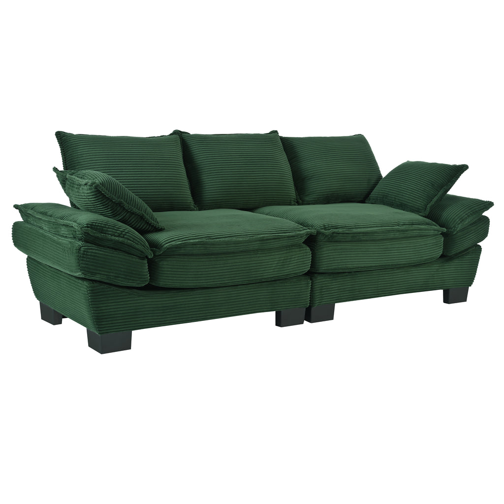 U-Style 85.4" Modern Curved Sofa