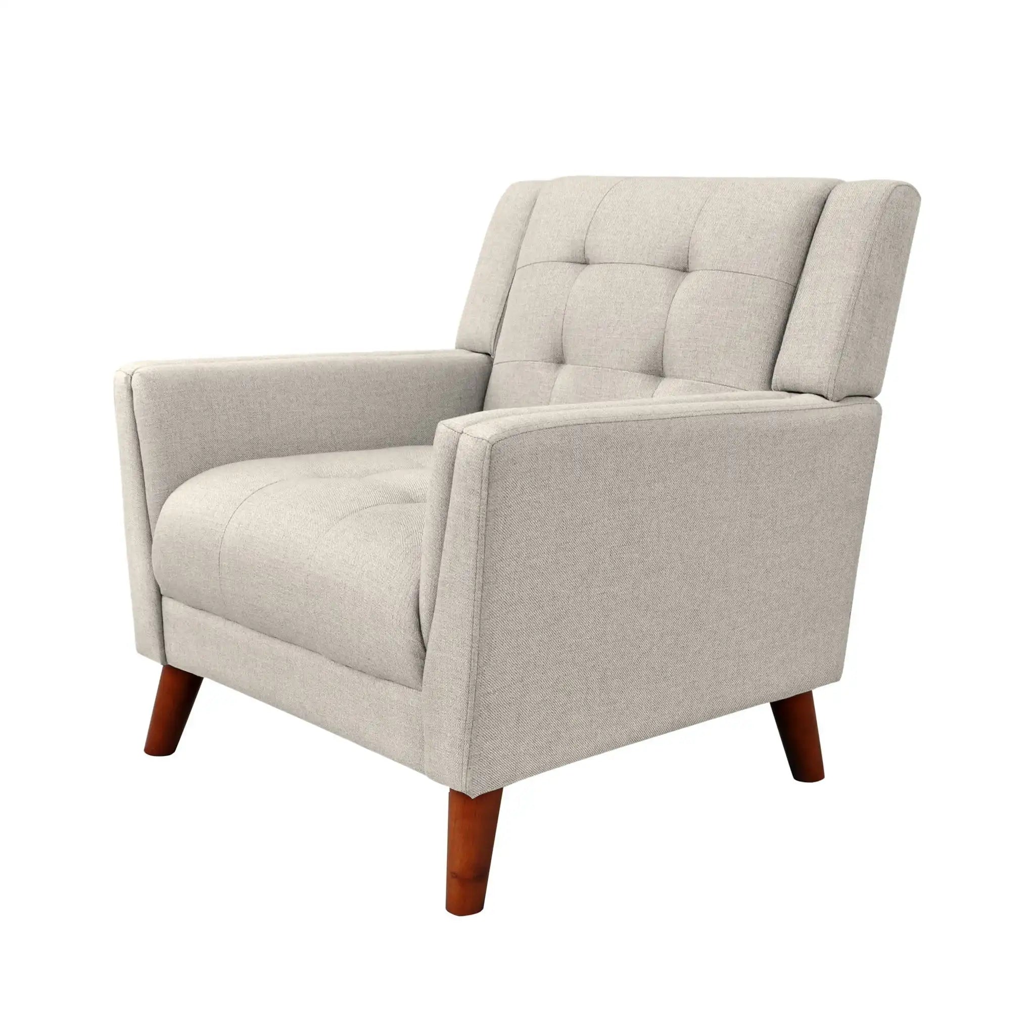 Luminaesque Fabric Upholstered Armchair With Tufted Back